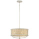 Comparelli 3 Light 16 inch Off White Chandelier Ceiling Light