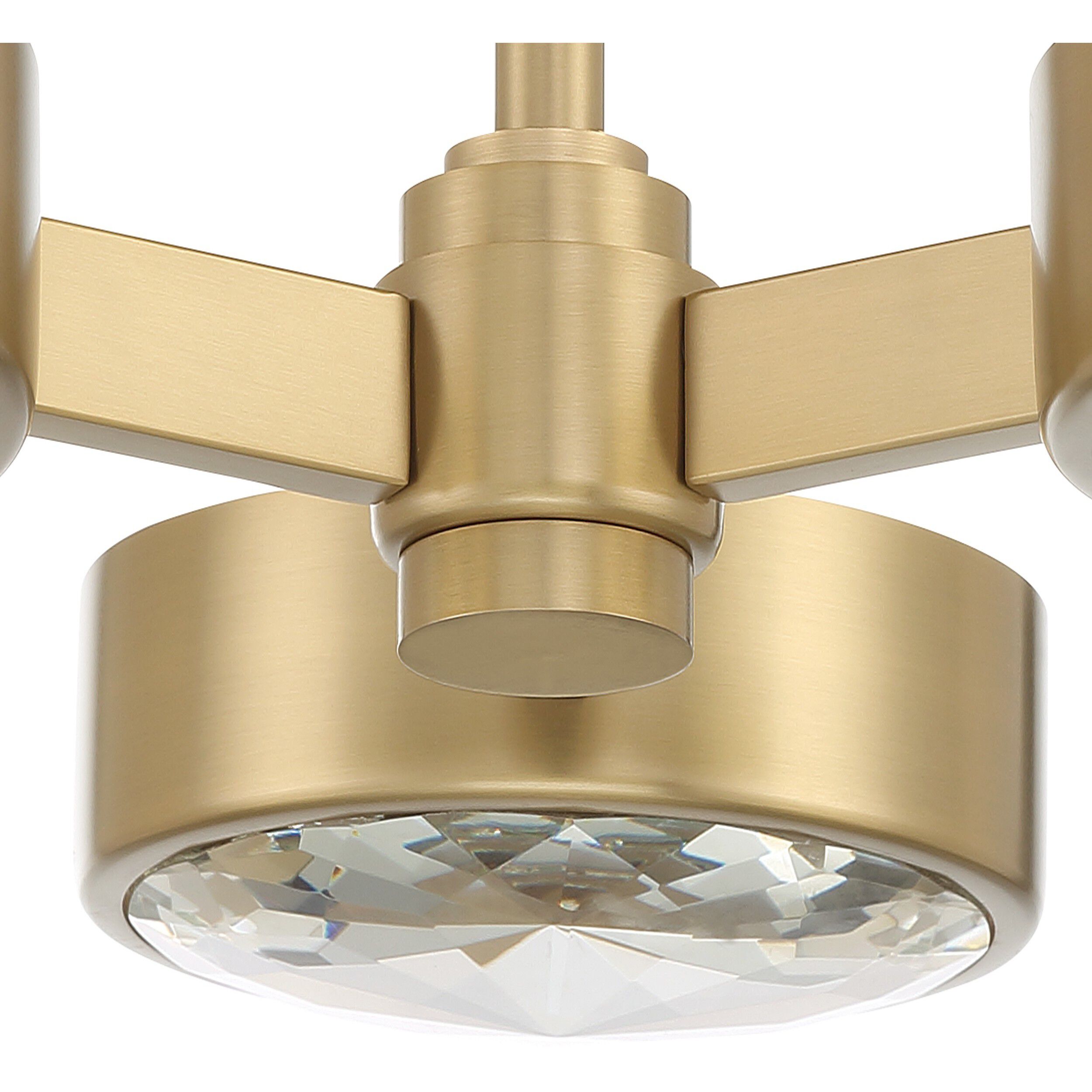 Orson 3 Light 22.5 inch Modern Gold Semi Flush Ceiling Light