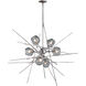 Griffin 6 Light 39 inch Sterling Pendant Ceiling Light in Thumbprint Cool Grey, Starburst