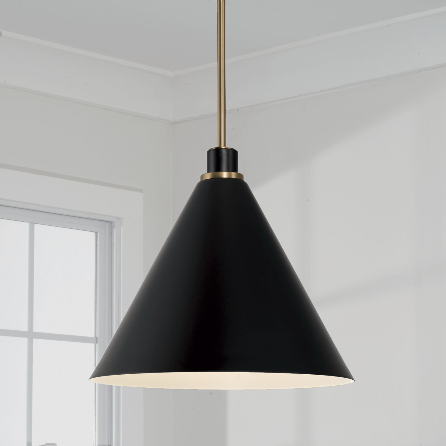 Bradley 1 Light 15 inch Aged Brass and Black Pendant Ceiling Light