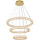 Bowen 3 Light 32 inch Satin Gold Chandelier Ceiling Light