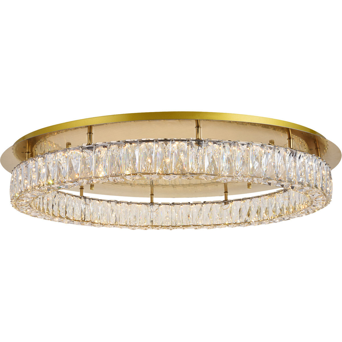 Monroe LED 34 inch Gold Flush Mount Ceiling Light