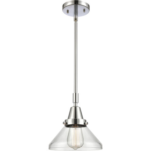 Franklin Restoration Caden LED 8 inch Polished Chrome Mini Pendant Ceiling Light in Clear Glass