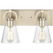 Harnell 2 Light 15 inch Champagne Gold Vanity Light Wall Light