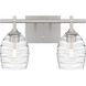 Quoizel Lucy 2 Light 15 inch Brushed Nickel Bath Light Wall Light, Medium LCY8615BN - Open Box