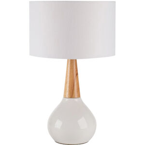 Kent 18.5 inch 60 watt White Table Lamp Portable Light