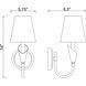 Claudelle Wall Sconce Wall Light in Textured White