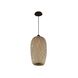 Tulum 1 Light 5 inch Bamboo Wicker and Black Pendant Ceiling Light