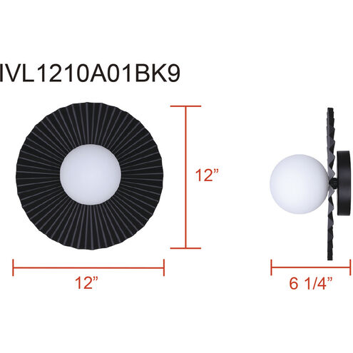 Payton 1 Light 12 inch Black Vanity Light Wall Light