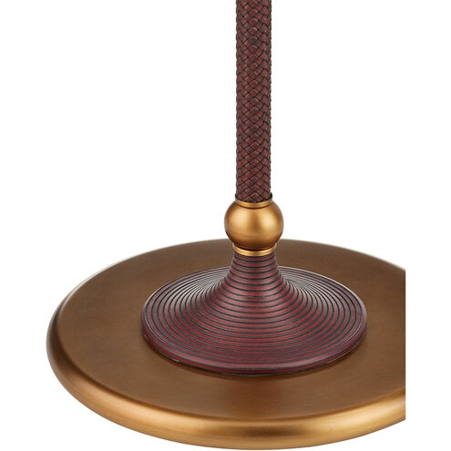 Libretto 63 inch 12 watt Antique Brass/Brownish Red Floor Lamp Portable Light