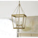 Chapman & Myers Launceton 4 Light 17 inch Antique-Burnished Brass Linear Lantern Pendant Ceiling Light, Medium