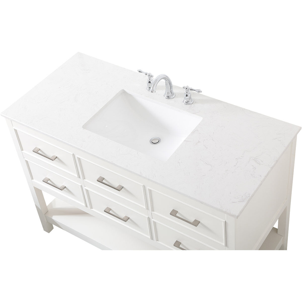 Sinclaire 48 X 22 X 34 inch White Vanity Sink Set