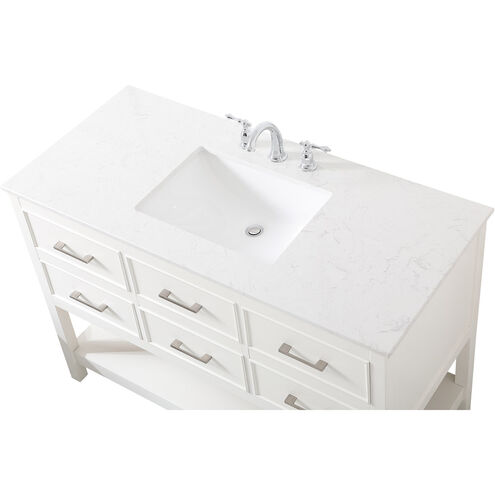 Sinclaire 48 X 22 X 34 inch White Vanity Sink Set