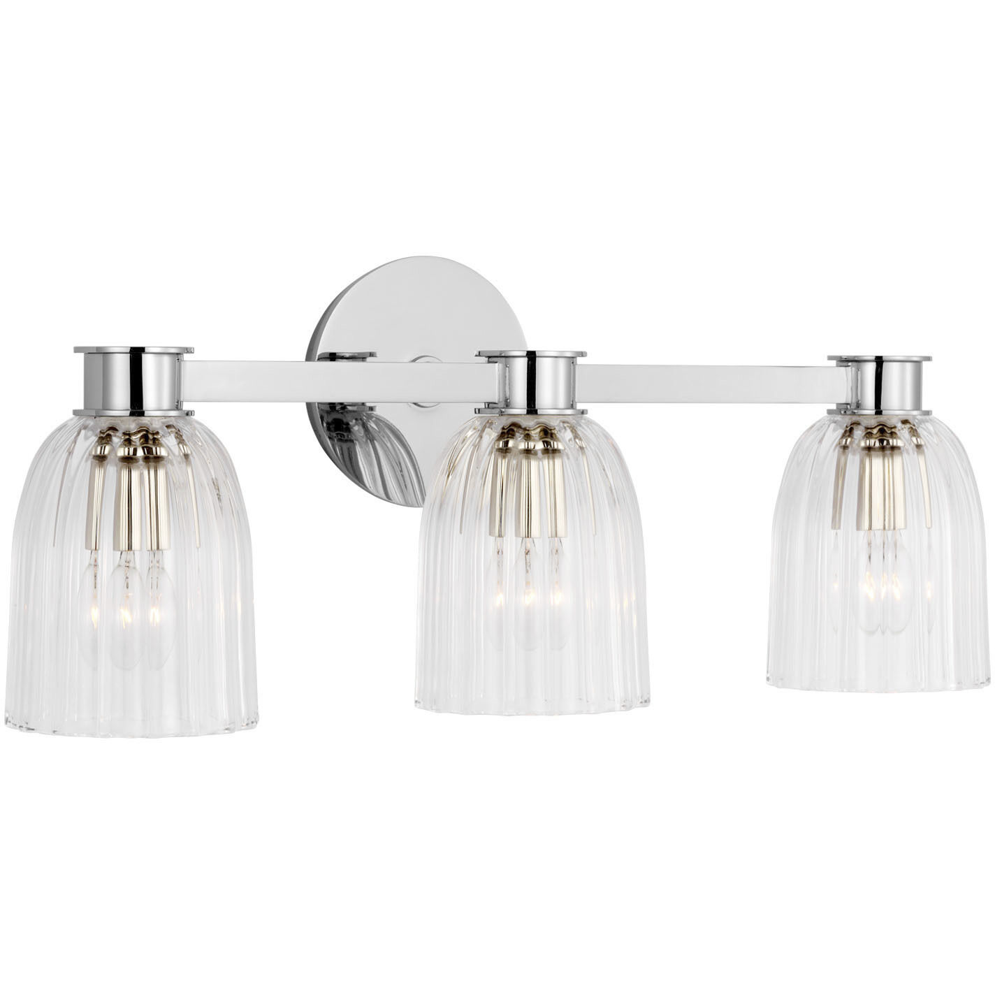 AERIN Asalea LED 21 inch Polished Nickel Triple Vanity Light Wall Light