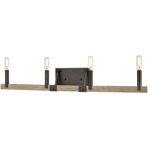 Transitions 4 Light 32 inch Oil Rubbed Bronze with Aspen Vanity Light Wall Light