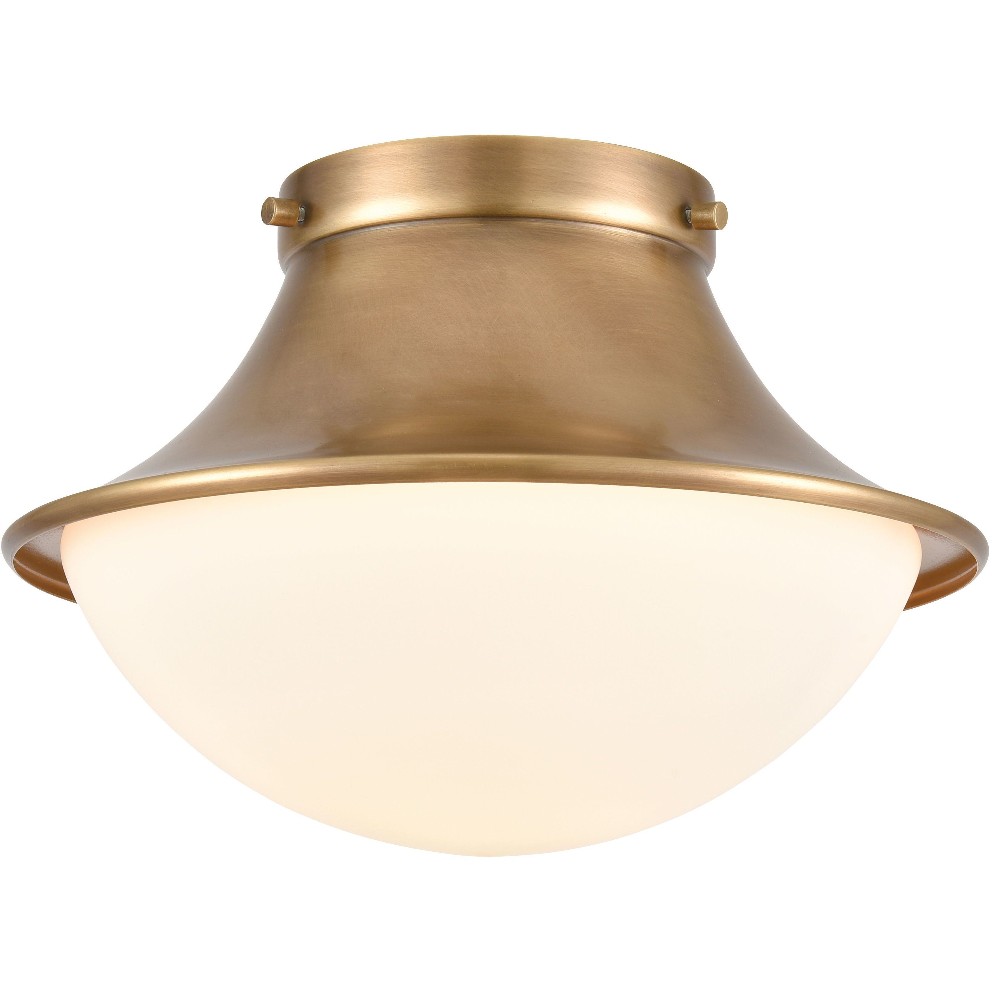 Matterhorn 1 Light 11 inch Natural Flush Mount Ceiling Light