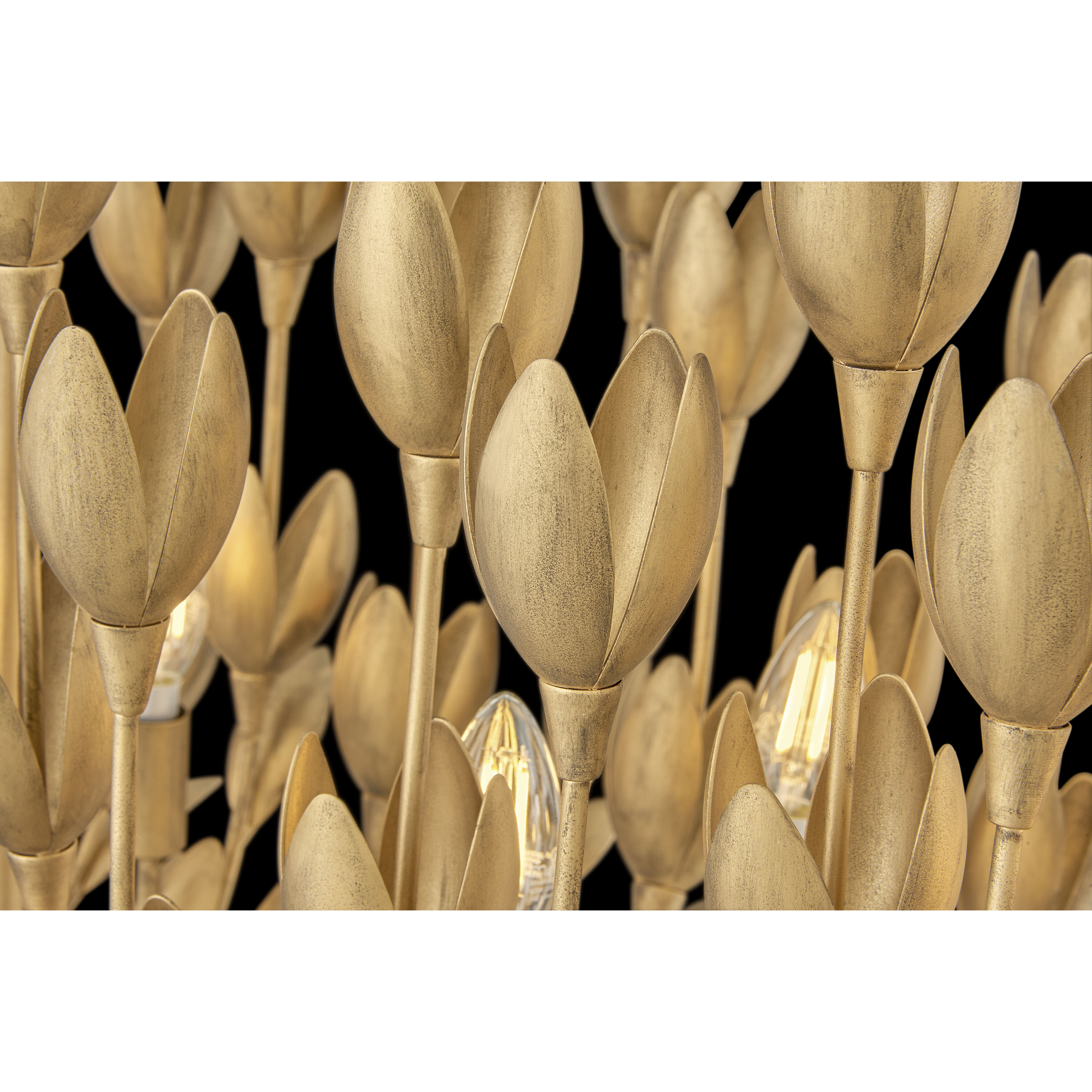 Lisa McDennon Flora 60 inch Burnished Gold Indoor Linear Chandelier Ceiling Light
