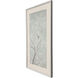 Birds and Flowers II Green and Beige and Gray Framed Art