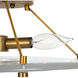 Madison 4 Light 16 inch Stained Gold / Cast Glass Flush Mount Ceiling Light