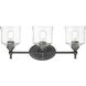 Keating Vanity Wall Light in Antique Black Iron