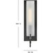 Ryden 1 Light 4.5 inch Black Sconce Wall Light in Etched White