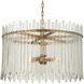 Electra 6 Light 29 inch Antique Brass Chandelier Ceiling Light