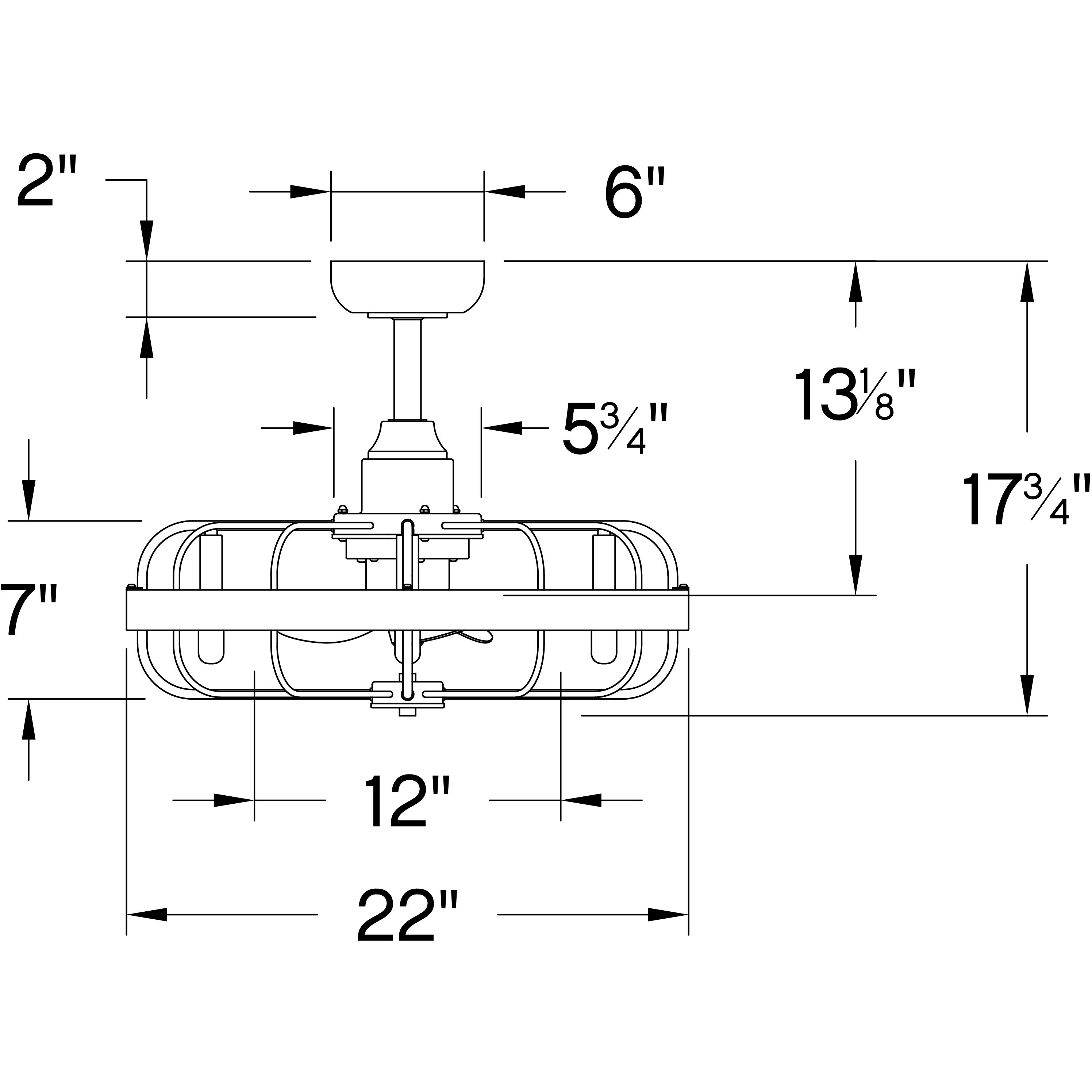 Eli 12 inch Heritage Brass Fan