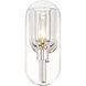 Lucian 1 Light 3.63 inch Polished Nickel Bath Vanity Light Wall Light in Clear Crystal and Polished Nickel