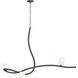 Glacier 3 Light 44.2 inch Ink Pendant Ceiling Light in White Crystal