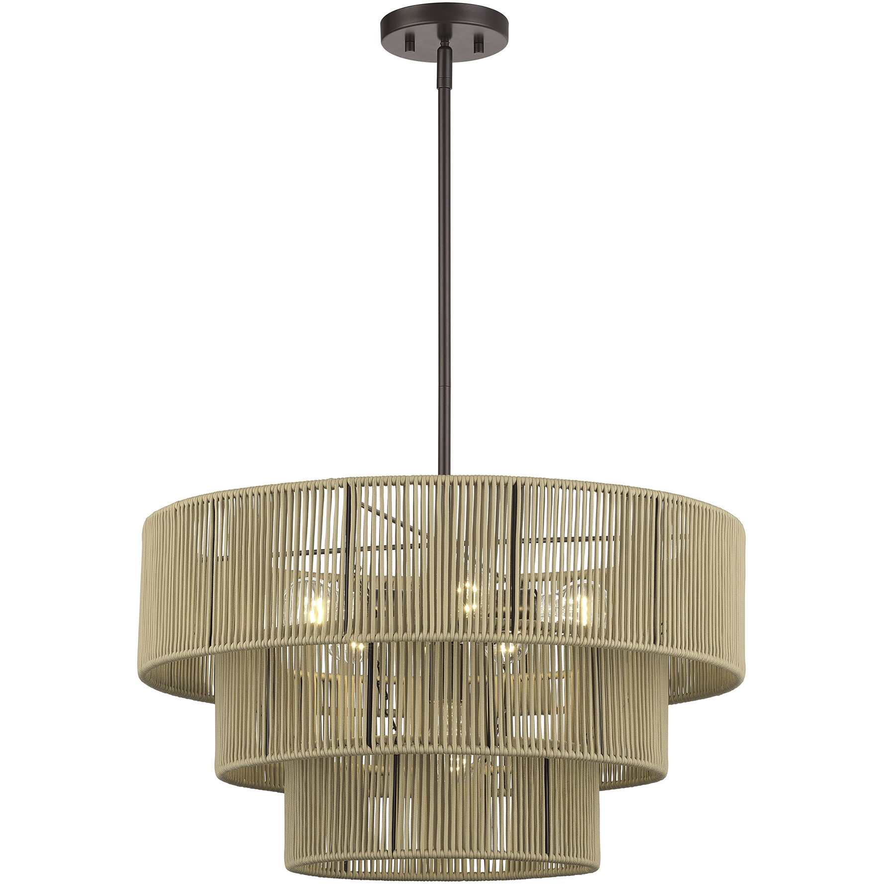 Acordia 6 Light 23 inch English Bronze Pendant Chandelier Ceiling Light