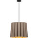 Renata 1 Light 22 inch Black/Gray Oak Pendant Ceiling Light in Grey Oak/Ash, 22 in / Medium