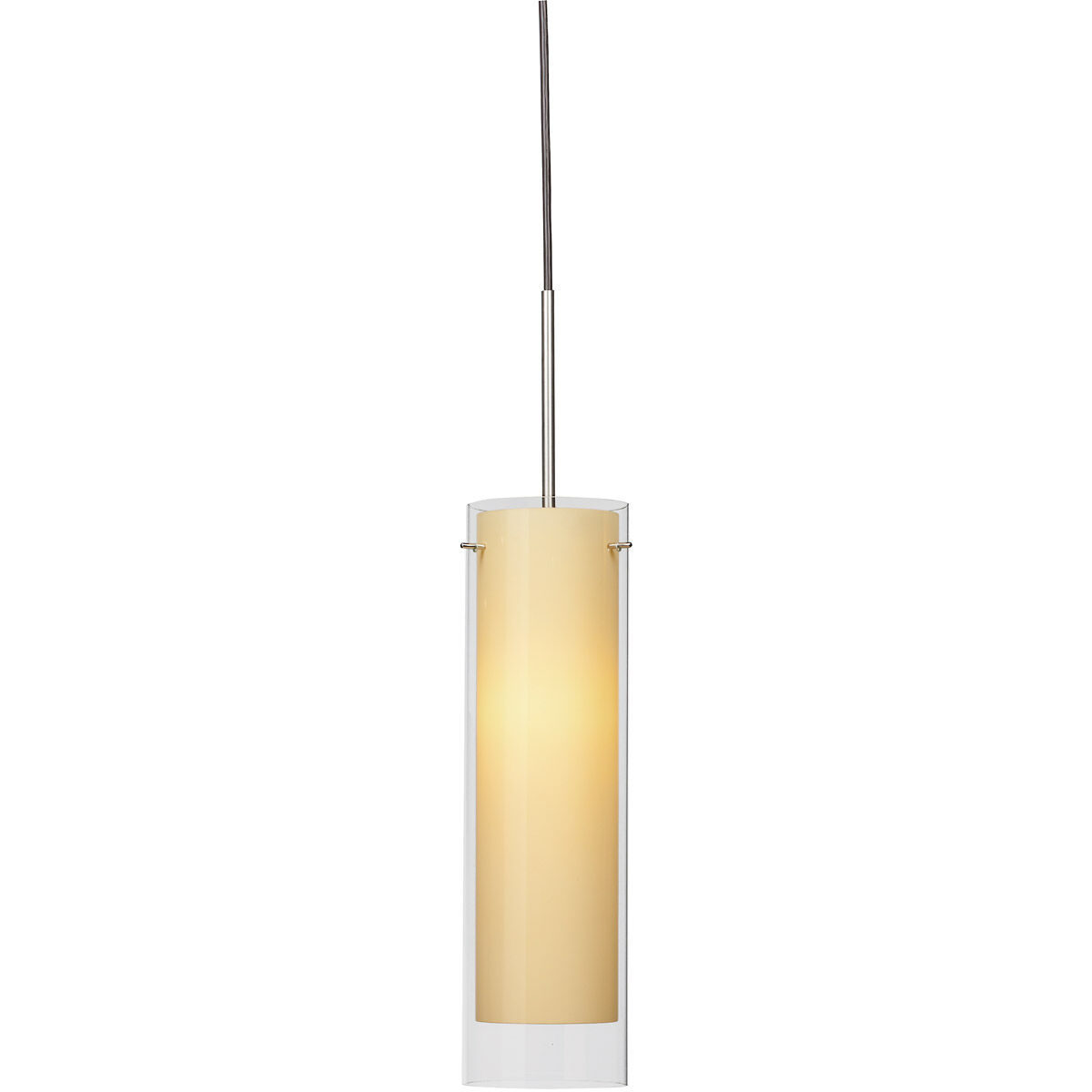 Montauk 1 Light 4.63 inch Satin Nickel Pendant Ceiling Light in Cream