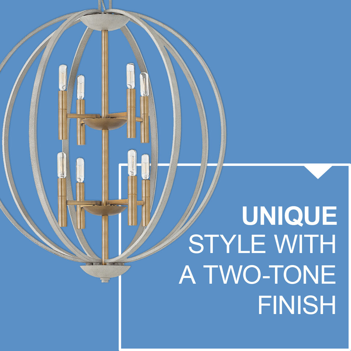 Euclid 12 Light 36 inch Cement Gray with Brushed Gold Indoor Foyer Light Ceiling Light