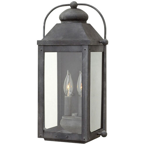 Heritage Anchorage LED 18 inch Aged Zinc Outdoor Wall Mount Lantern, Medium