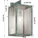 Westbrook 1 Light 17.75 inch Verde Green Outdoor Sconce in Seedy Glass, Brass Traditions by Innovations Lighting