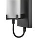 Ryden 1 Light 4.5 inch Black Sconce Wall Light in Etched White