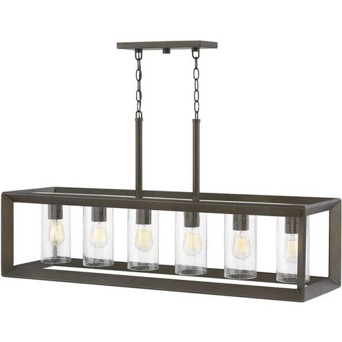Open Air Rhodes 6 Light 42.25 inch Warm Bronze Outdoor Linear Hanging Light
