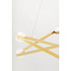 Orbit LED 38 inch Aged Brass Chandelier Ceiling Light