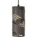 Flow 1 Light 4 inch Matte Black and French Gold Mini Pendant Ceiling Light in Matte Black/French Gold