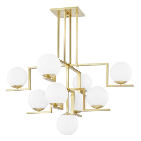 Tanner 9 Light 47 inch Aged Brass Chandelier Ceiling Light