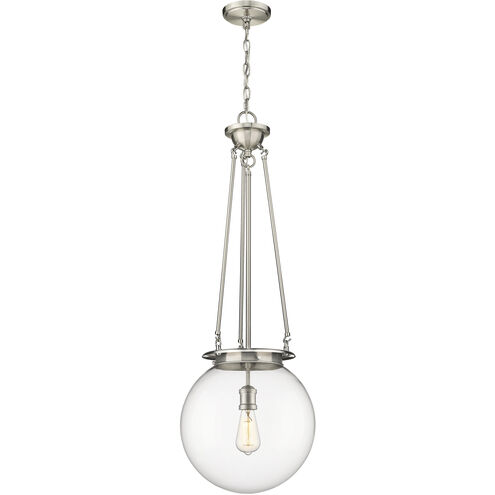 Beacon 1 Light 14 inch Satin Nickel Pendant Ceiling Light