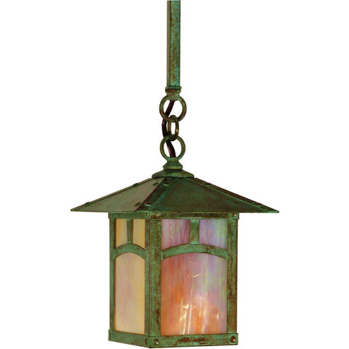 Evergreen 1 Light 7 inch Mission Brown Pendant Ceiling Light in Cream, Classic Arch Overlay