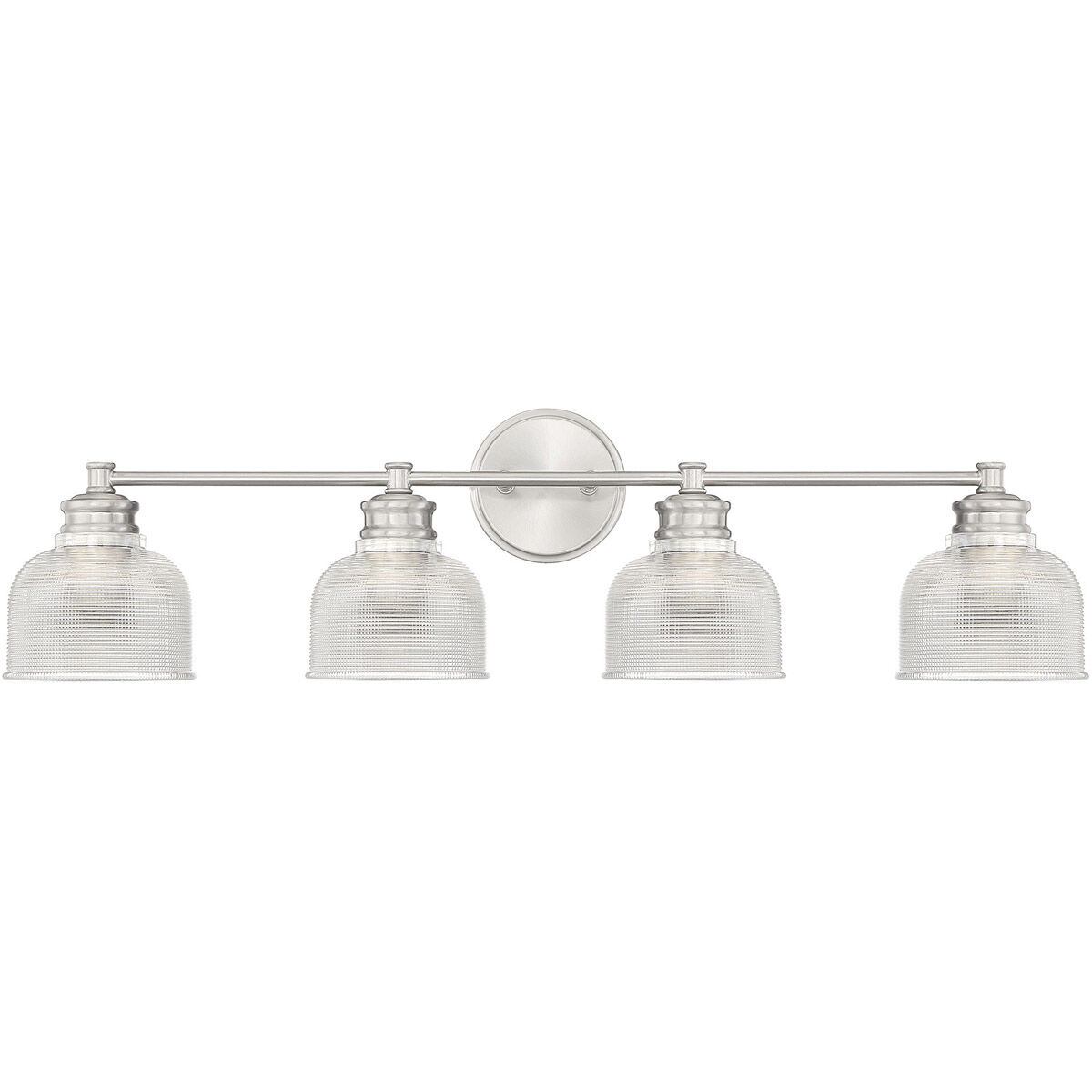 Transitional 4 Light 32 inch Brushed Nickel Bathroom Vanity Light Wall Light