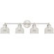 Transitional 4 Light 32 inch Brushed Nickel Bathroom Vanity Light Wall Light