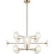 Monument 12 Light 42 inch Champagne Gold Pendant Ceiling Light