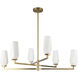 Alora Mood Krysta 6 Light 35.13 inch Brushed Gold Chandelier Ceiling Light