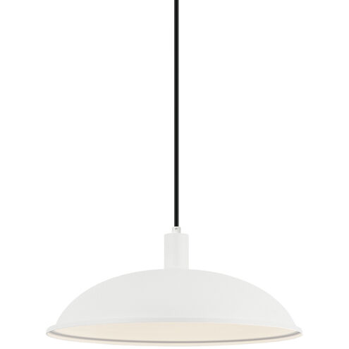 Farmley 1 Light 16 inch Matte White Outdoor Pendant