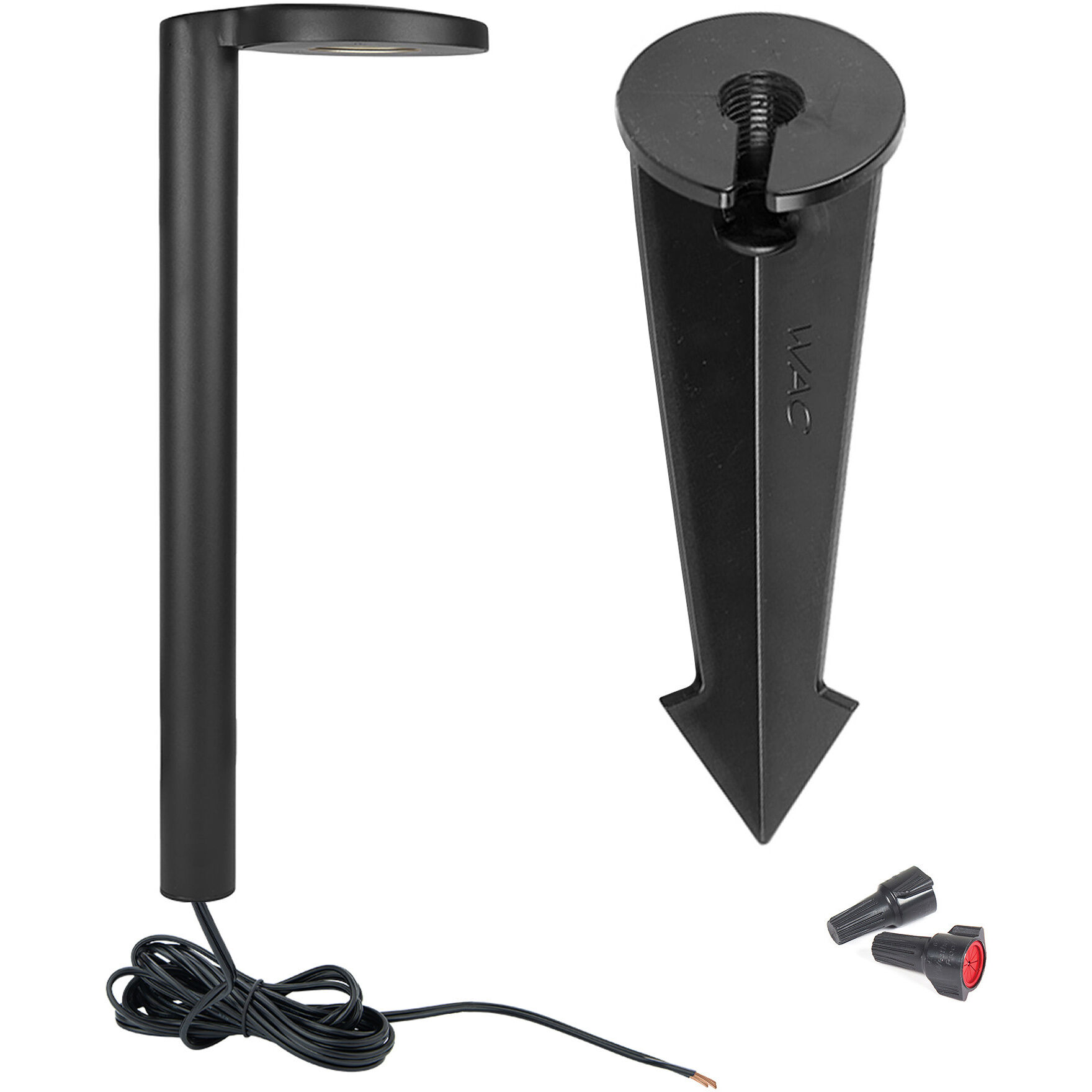 Eclipse 12 2.9 watt Black Path Lighting in 2700K, Path and Area Light, WAC Landscape
