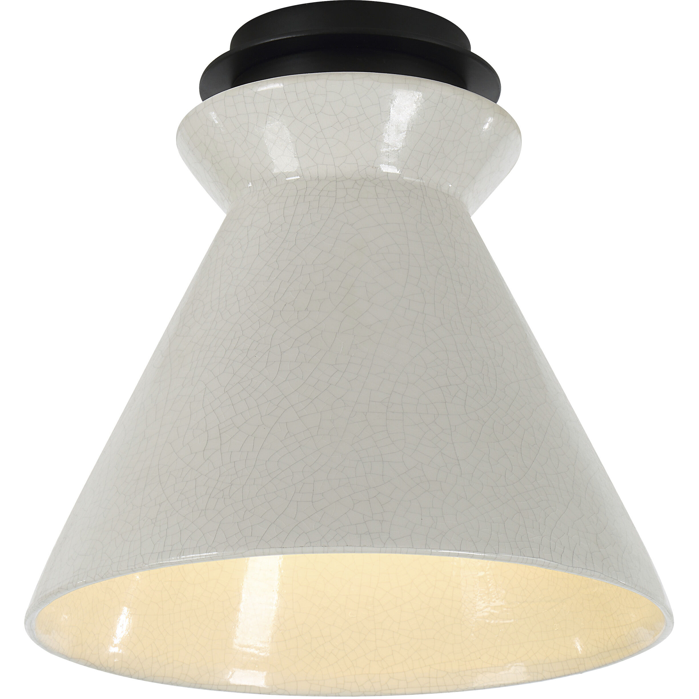 Sebastian 1 Light 12.25 inch Crackel White Flush Mount Ceiling Light