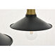Etude 3 Light 33 inch Brass and Black Wall Sconce Wall Light